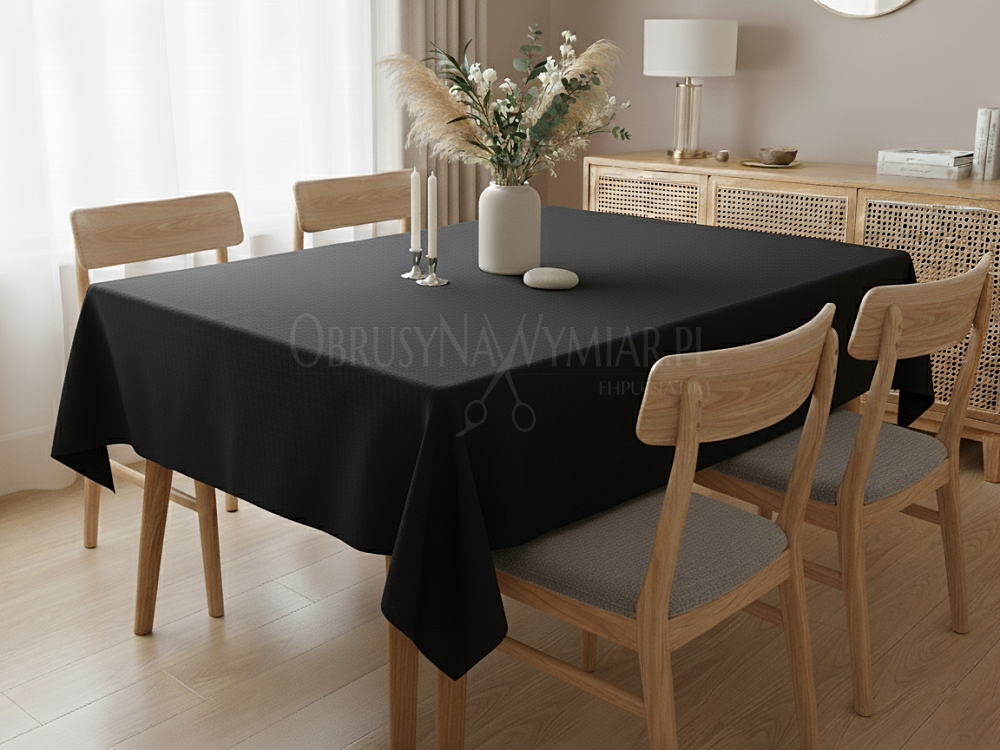 Obrus plamoodporny (wzór PRO LEN) kolor czarny