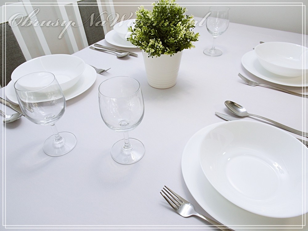 Obrus plamoodporny PRESTIGE kolor biały